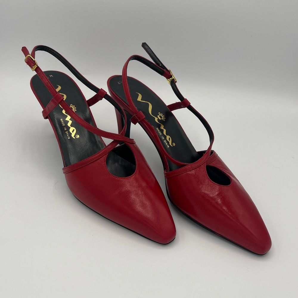 Red Nina Heels Size 6.5 - Picture 1 of 11